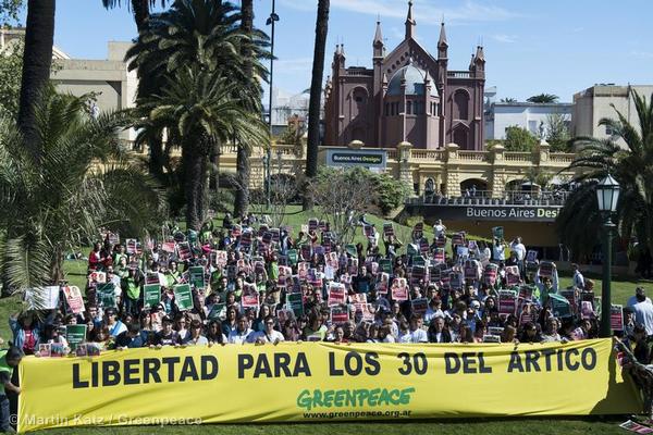 'Arctic 30' Global Day of Solidarity in Buenos Aires.
