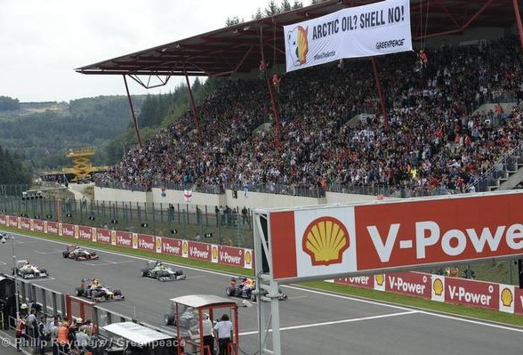 Shell Protest At The Belgian Grand Prix