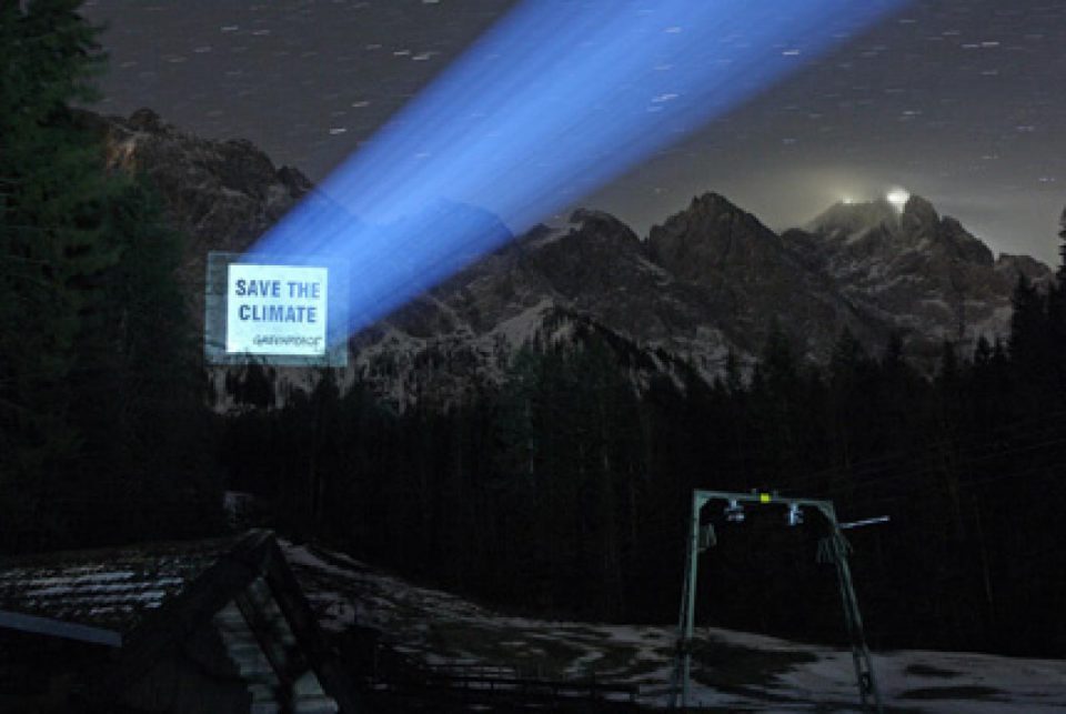 Zugspitze, Allemagne, le 03/12/07 - Projection du message 