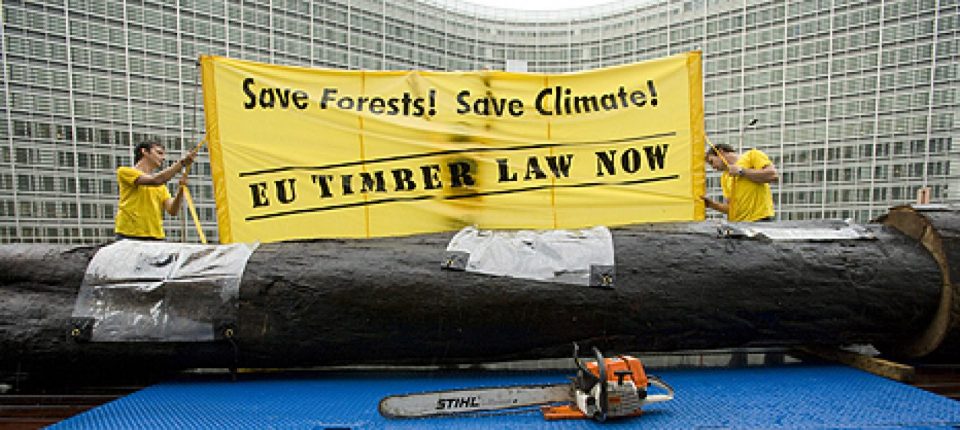 

Bruxelles, 2 juillet 2008 - Greenpeace a déployé aujourd'hui devant le si