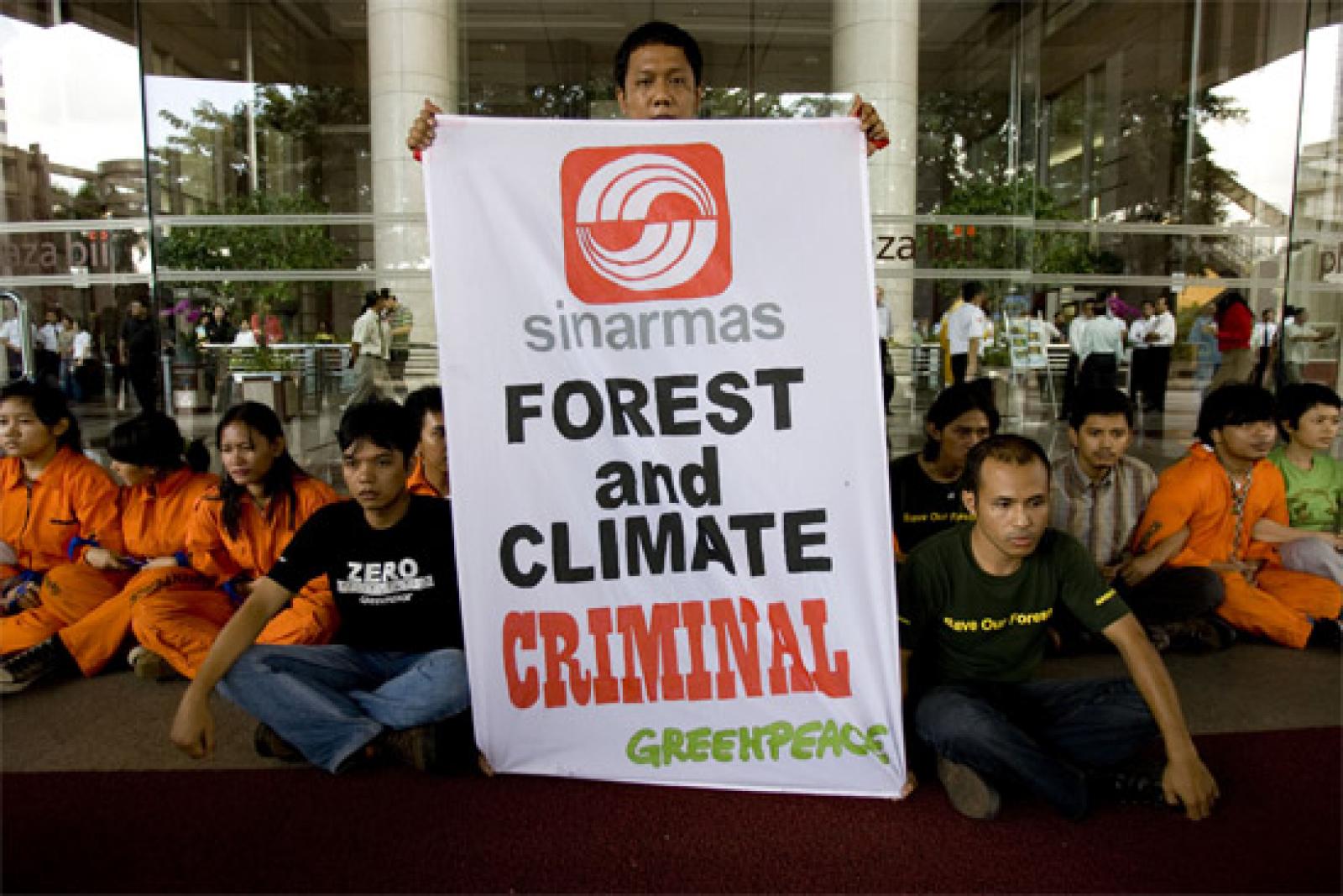 
Jeudi dernier, des activistes de Greenpeace Indonésie ont déployé une immen