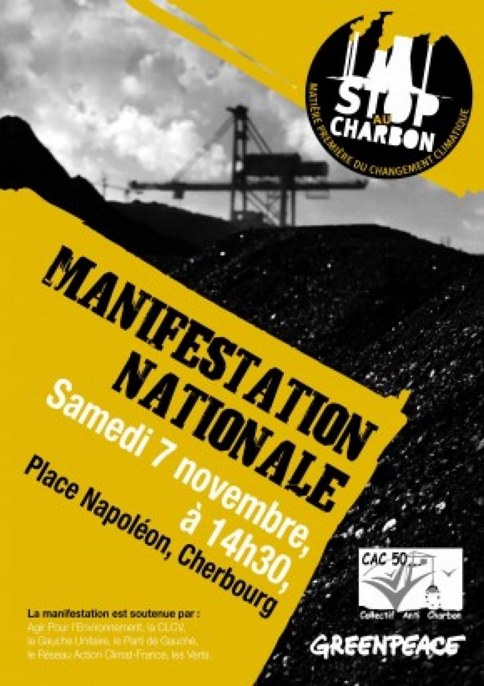 Greenpeace et le Collectif Anti-Charbon de la Manche (le CAC 50) organisent ce s