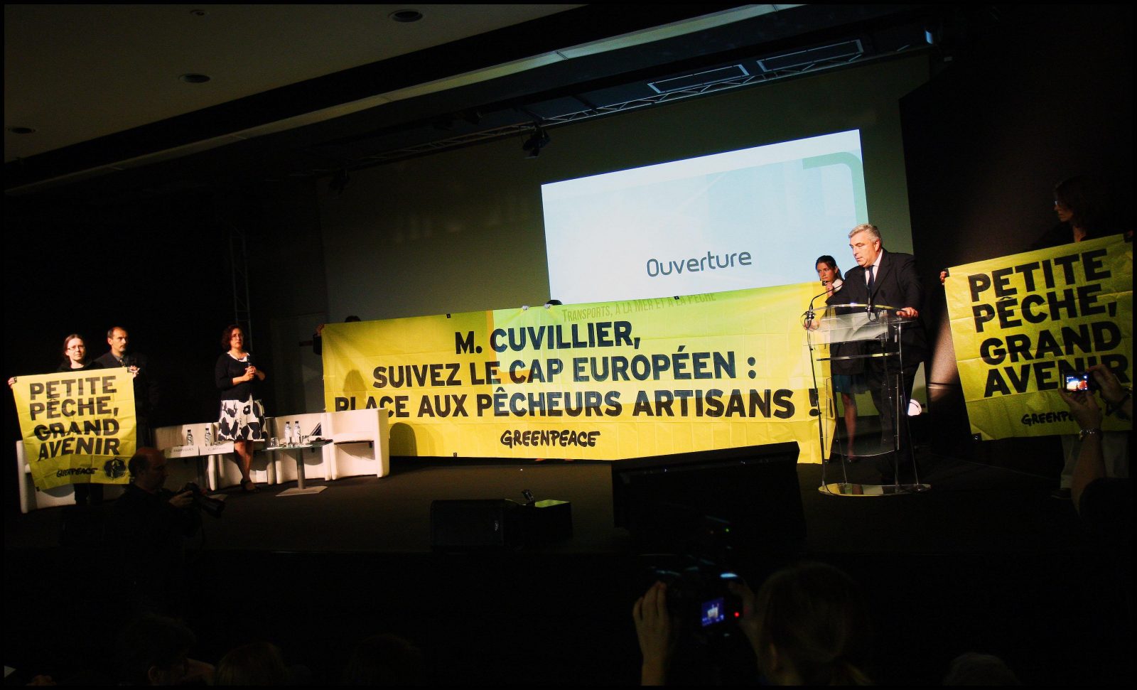 À 9h ce matin, lors du discours d'ouverture de Frédéric Cuvillier aux assis