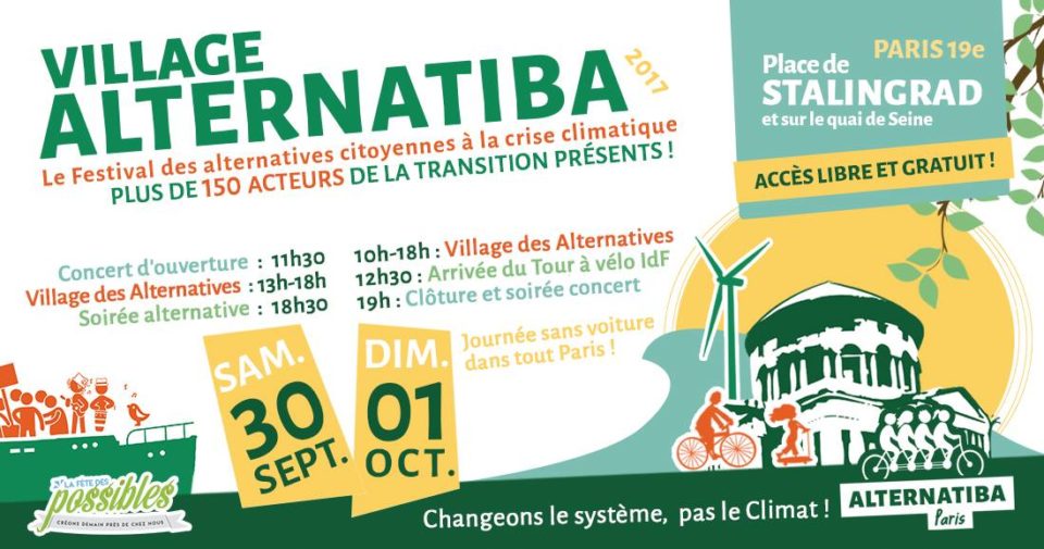 Les samedi 30 septembre et dimanche 1er octobre, le Village des Alternatives a p