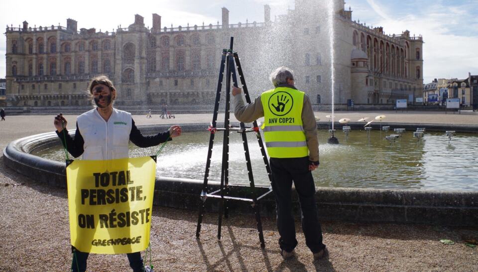 Ce matin, les militant-e-s des groupes locaux de Greenpeace Versailles et Orsay,