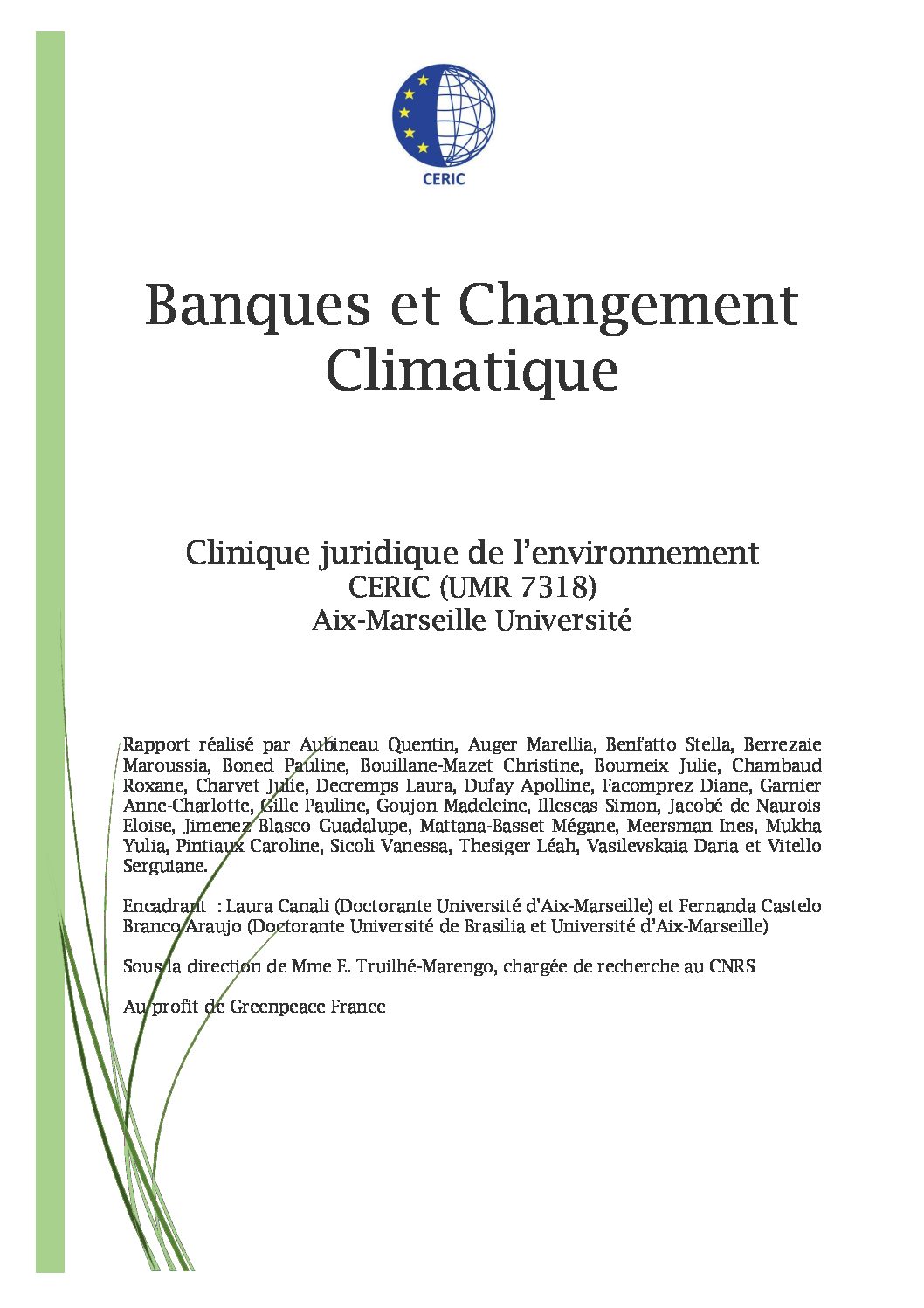 Banques et changement climatique