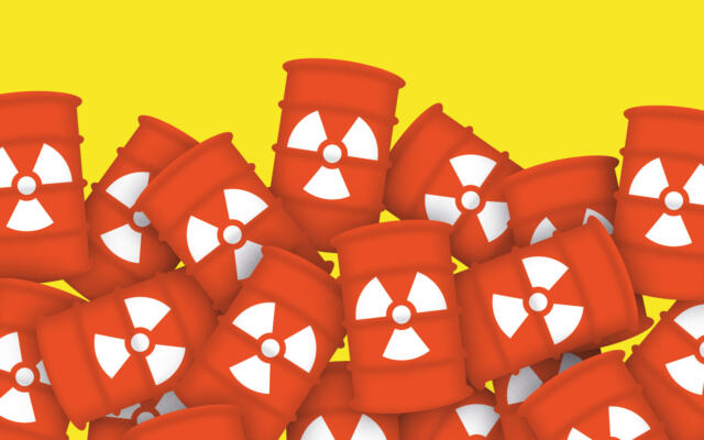 Image de fûts de déchets nucléaires