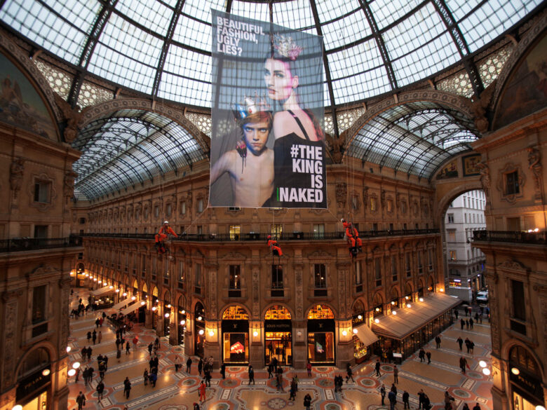 Toxic-free Fashion Action at Milan Fashion Week Opening. © Francesco Alesi