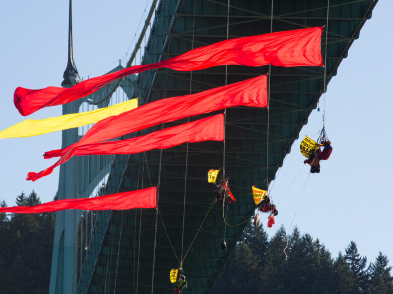 Shell Bridge Blockade Portland. © Robert Meyers