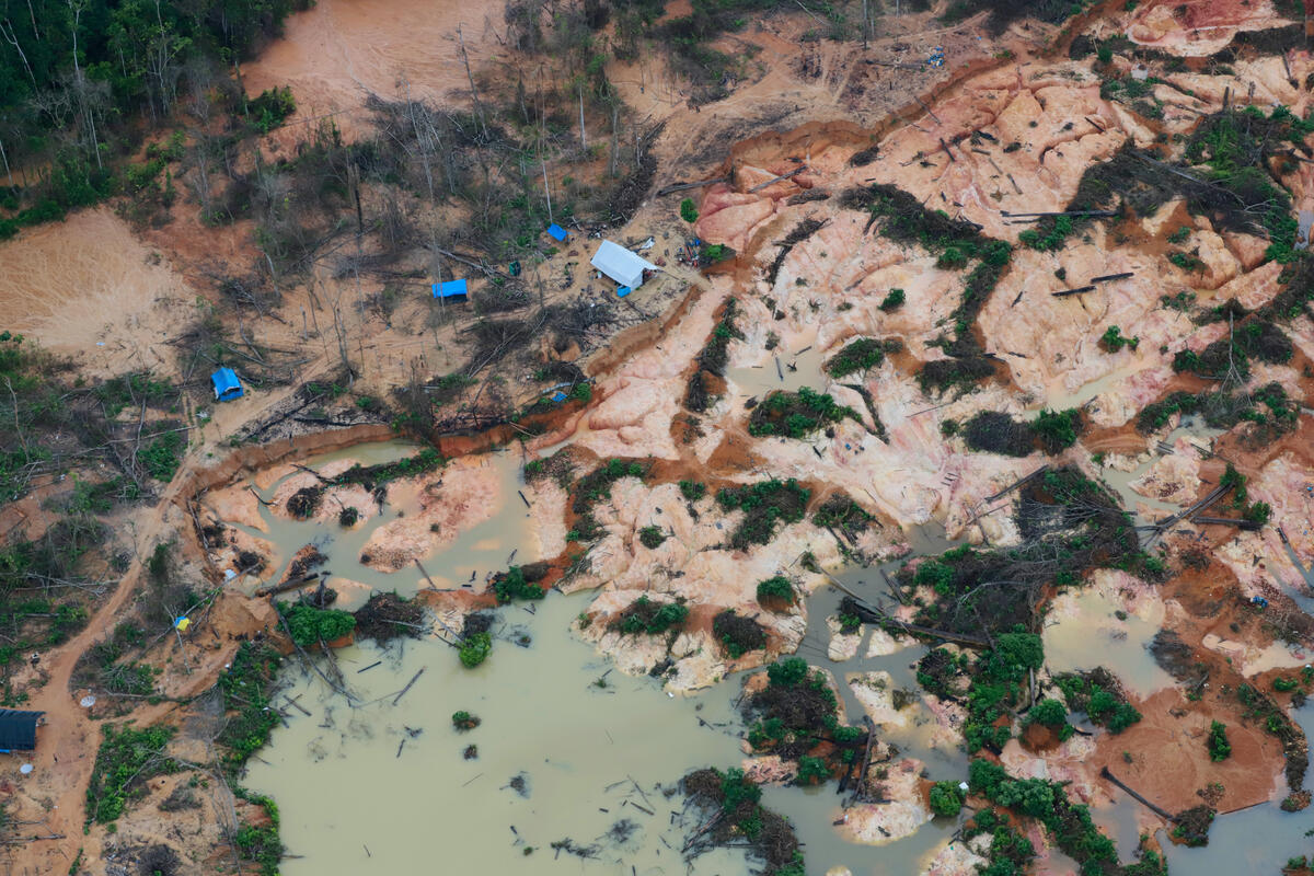 Mining in the Yanomami Indigenous Land in Brazil. © Chico Batata