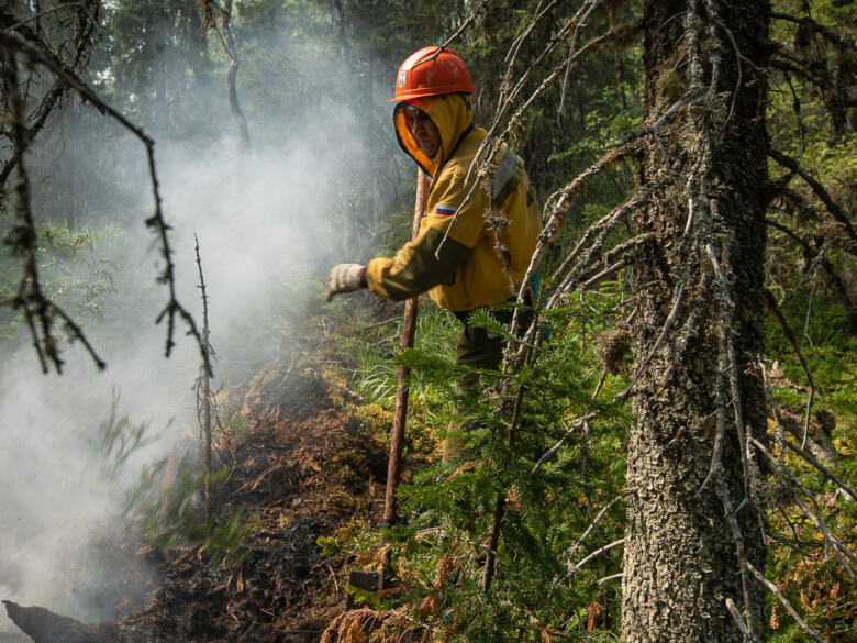 Des volontaires de Greenpeace Russie aident à combattre les incendies dans la réserve de Denezhkin Kamen près des montagnes de l'Oural-6-2