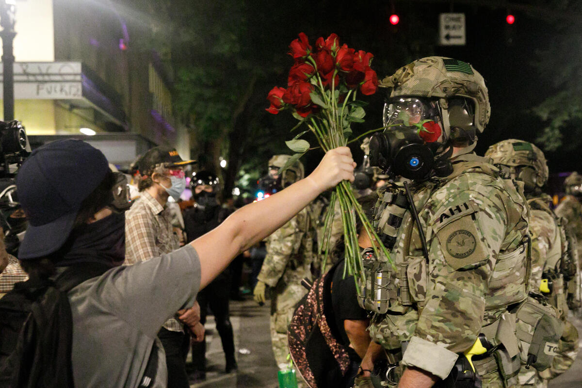 Thousands Rally in Portland. © John Rudoff