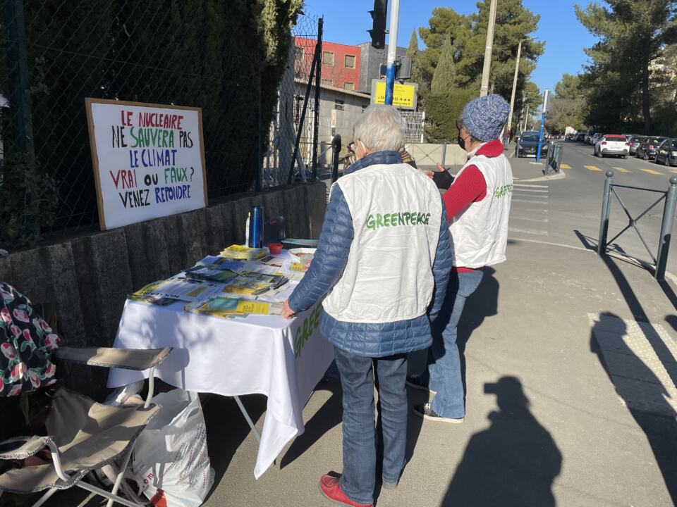 Mardi dernier, des militant.es du groupe local de Montpellier étaient devant la