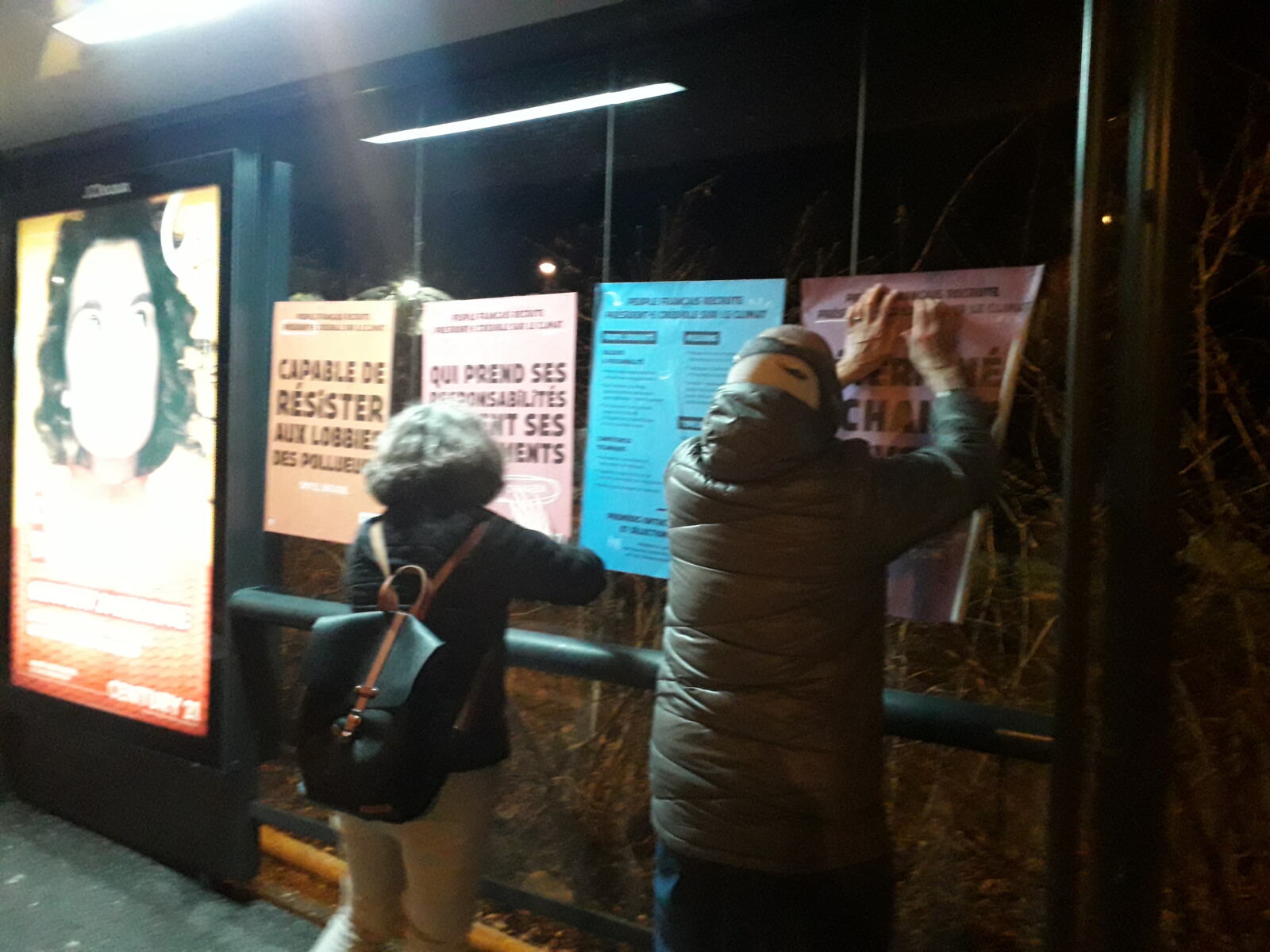 Action d'affichage de notre Groupe Local d'Annecy dans le cadre de la Prési