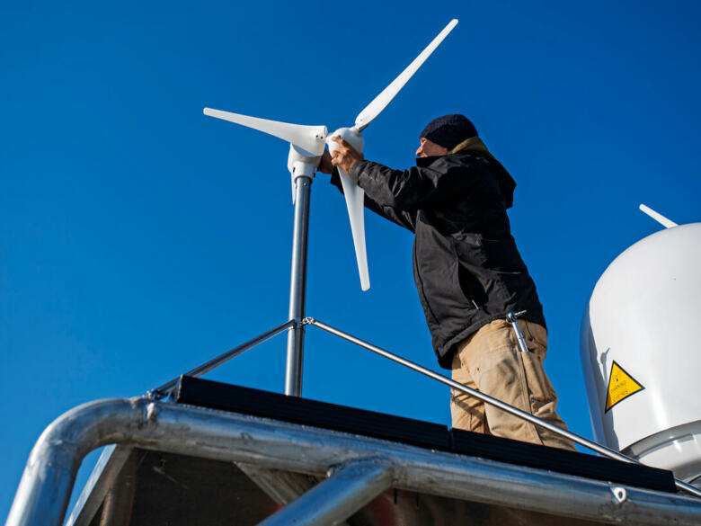 Windmills on New Greenpeace Ship 