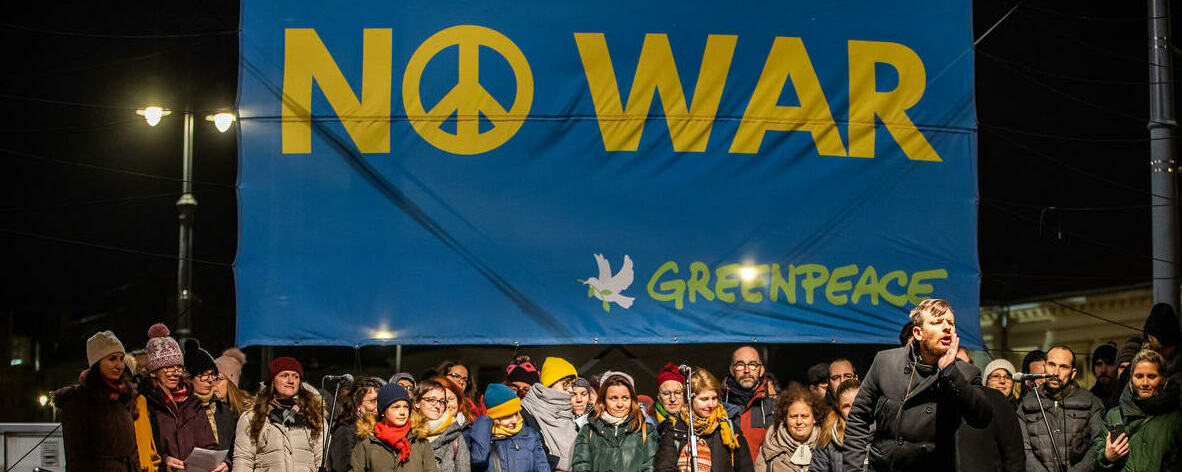 Greenpeace condamne la guerre du gouvernement russe en Ukraine