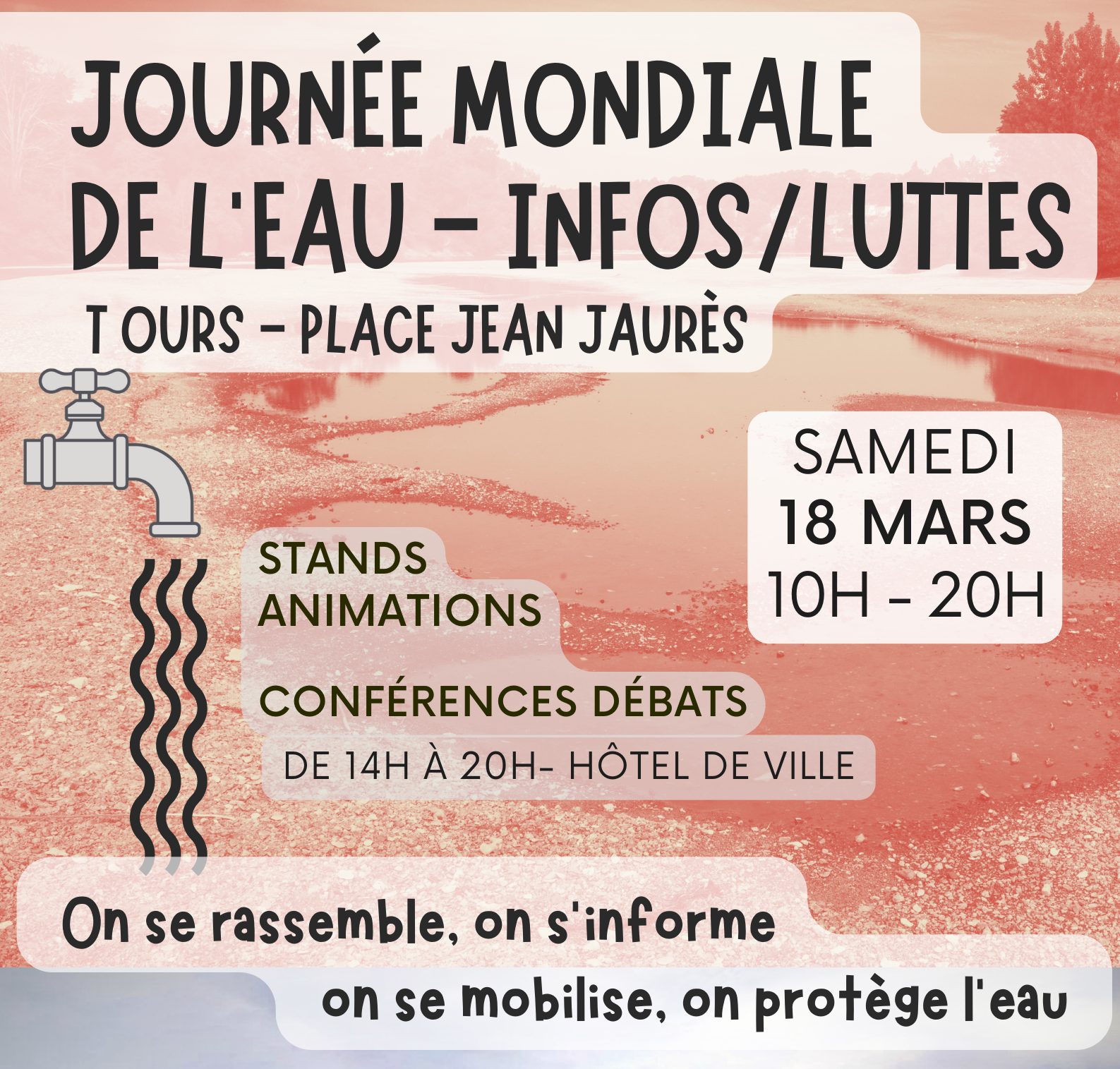 Le 18 mars, on se rassemble, on s'informe, on se mobilise, on protège l'eau