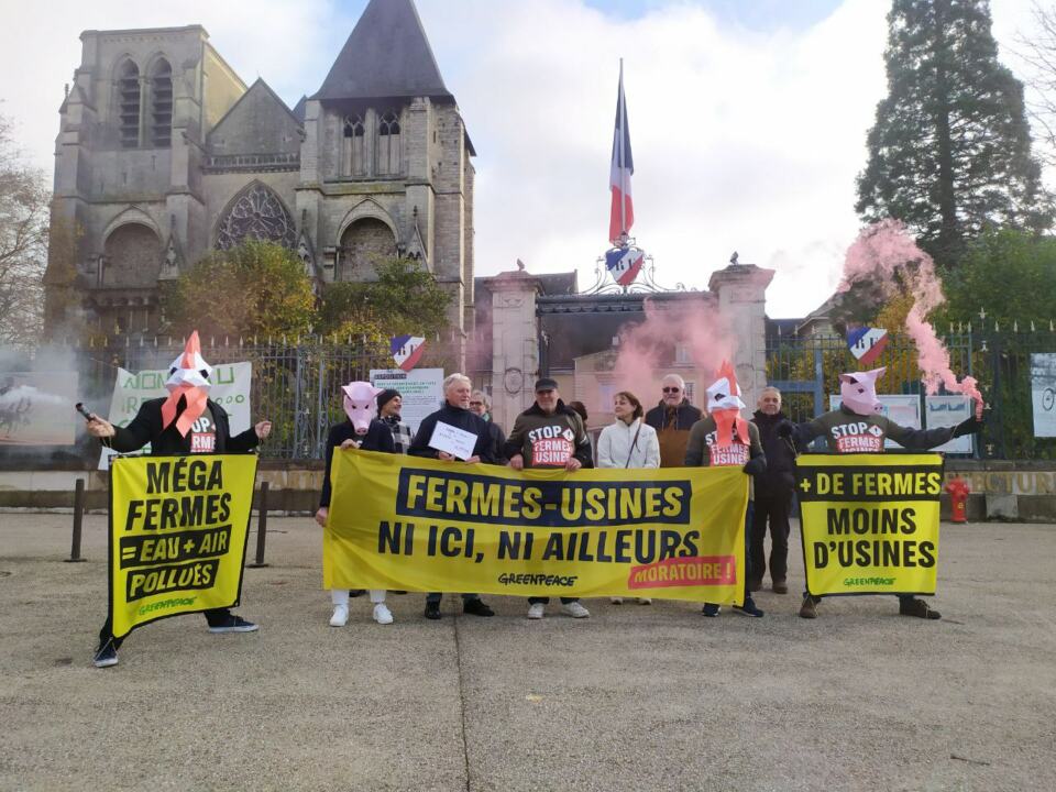 27 groupes locaux de Greenpeace France, plus de 250 militant.e.s mobilisées pour demander la fin de l’élevage intensif