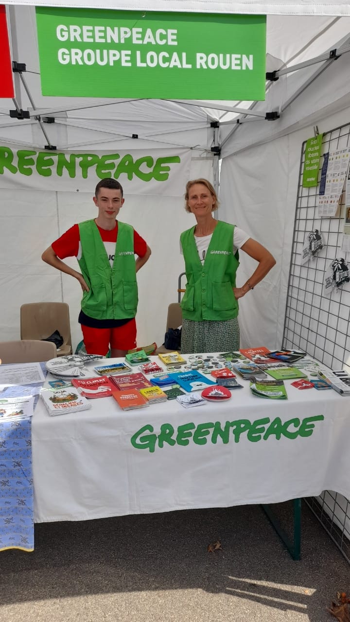 Greenpeace a tenu un stand sur le forum des associations de Rouen qui a eu lieu 