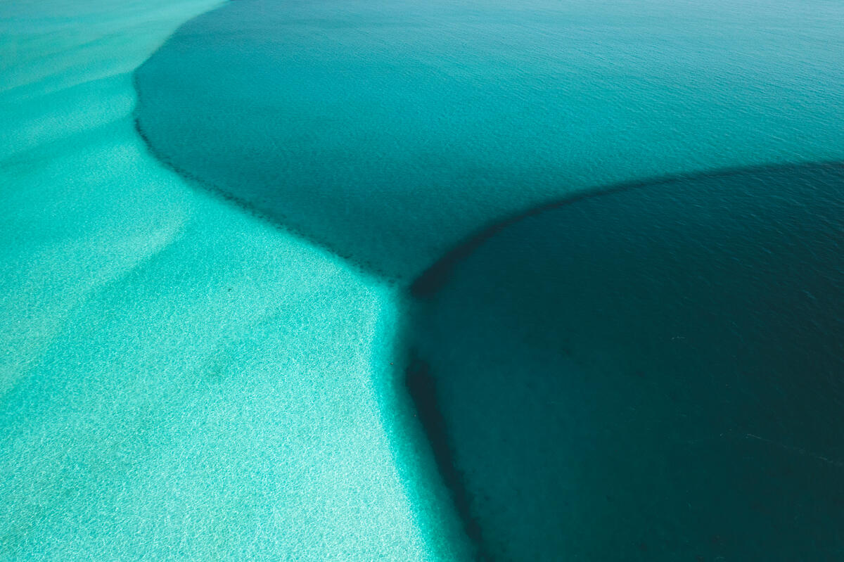  - Aerial shot of stunning Ningaloo Coast in North Western Australia.