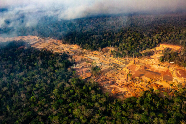 Illegal Mining in the Sararé Indigenous Land in the Amazon.