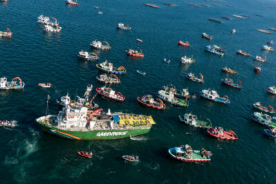 Fleet Demands Oceans Protection in Vilagarcía de Arousa, Spain