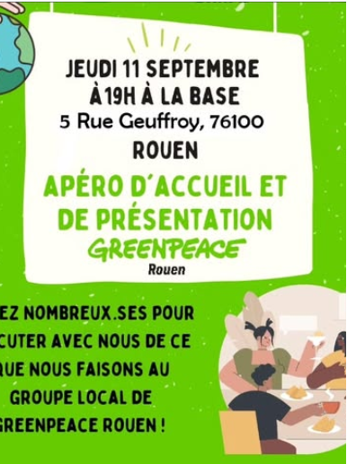 Rejoignez-nous et devenez bénévoles à Greenpeace! Chaque mois une réunion d