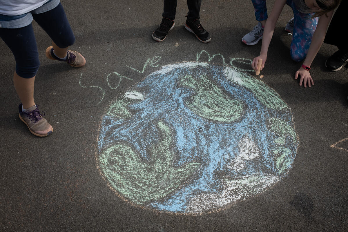  - Students and workers as part of Fridays for Future Scotland (FFF Scotland) gather in Glasgow for the Global Climate Strike, calling for an international Green New Deal and climate justice for all.