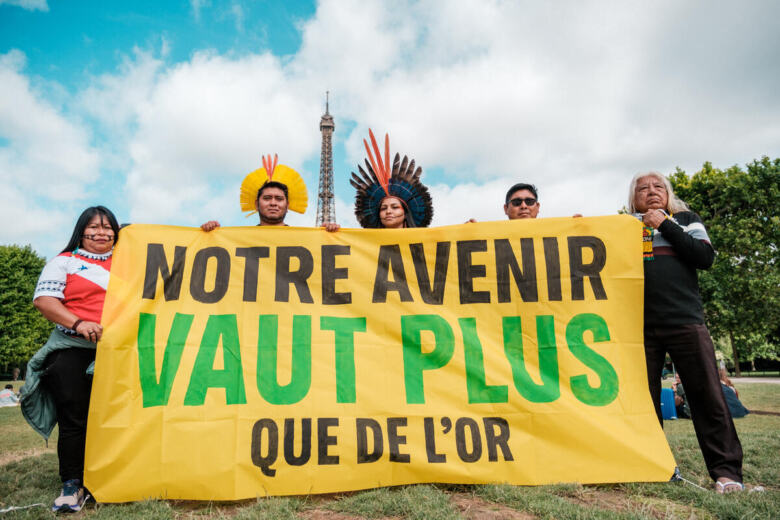 True Cost of Gold - Indigenous Leaders at Event in Paris.