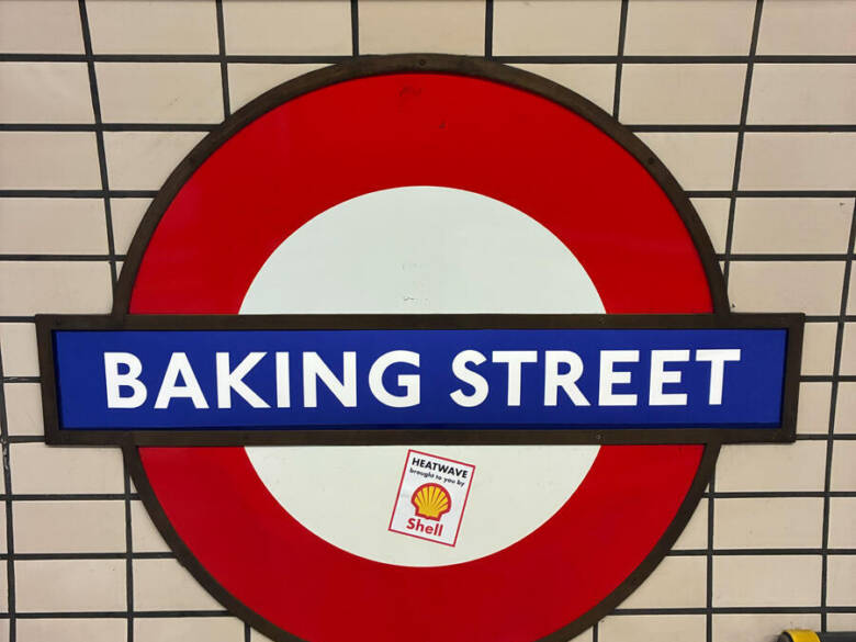 Baking Street Tube Sign in London Underground.