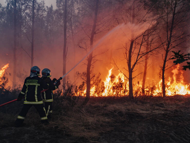 Wildfires in Gironde.