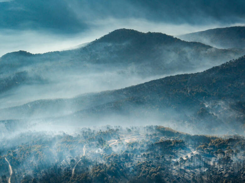 Aerial Documentation of Forest Fires in Burgohondo, Avila.