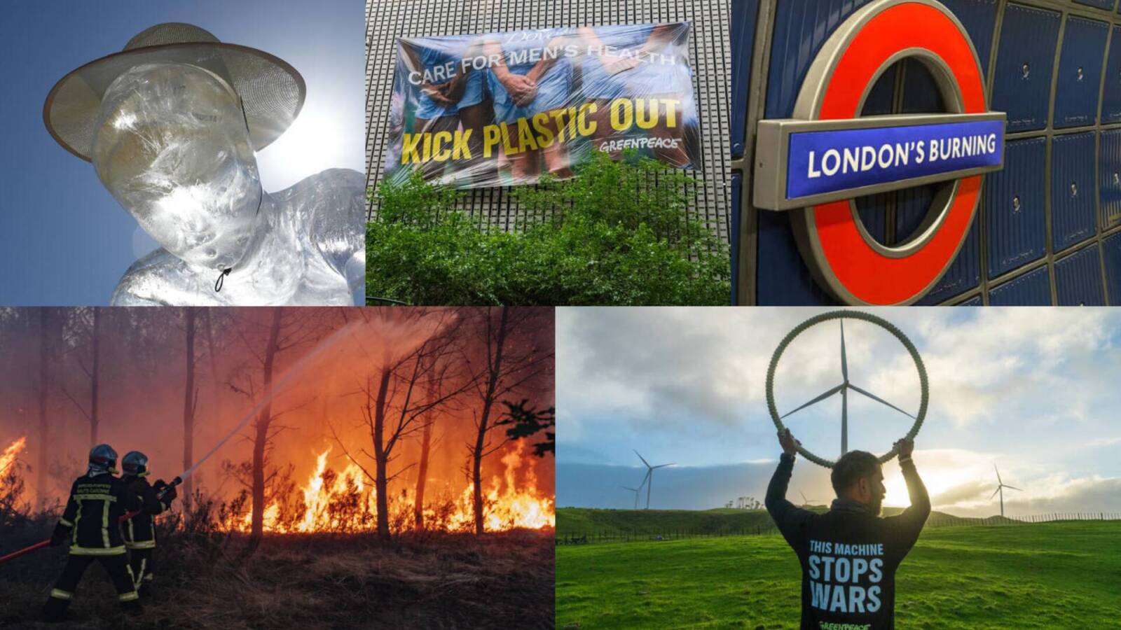 Depuis sa création, Greenpeace a toujours placé la photographie au cœur de son action. Capables de capter l'attention ou de transmettre des émotions en un instant, les images saisies par nos équipes aux quatre coins du monde racontent une histoire, témoignent des urgences environnementales, révèlent les conséquences des crises climatiques et humaines, et mettent aussi en lumière l'espoir et la détermination de celles et ceux qui se mobilisent pour protéger la planète. 

Des océans aux forêts, des paysages naturels aux grandes villes, nos photos documentent, alertent, inspirent. Cette sélection de photographies vous raconte nos actions, mobilisations citoyennes et missions de terrain menées cet été à travers le monde.